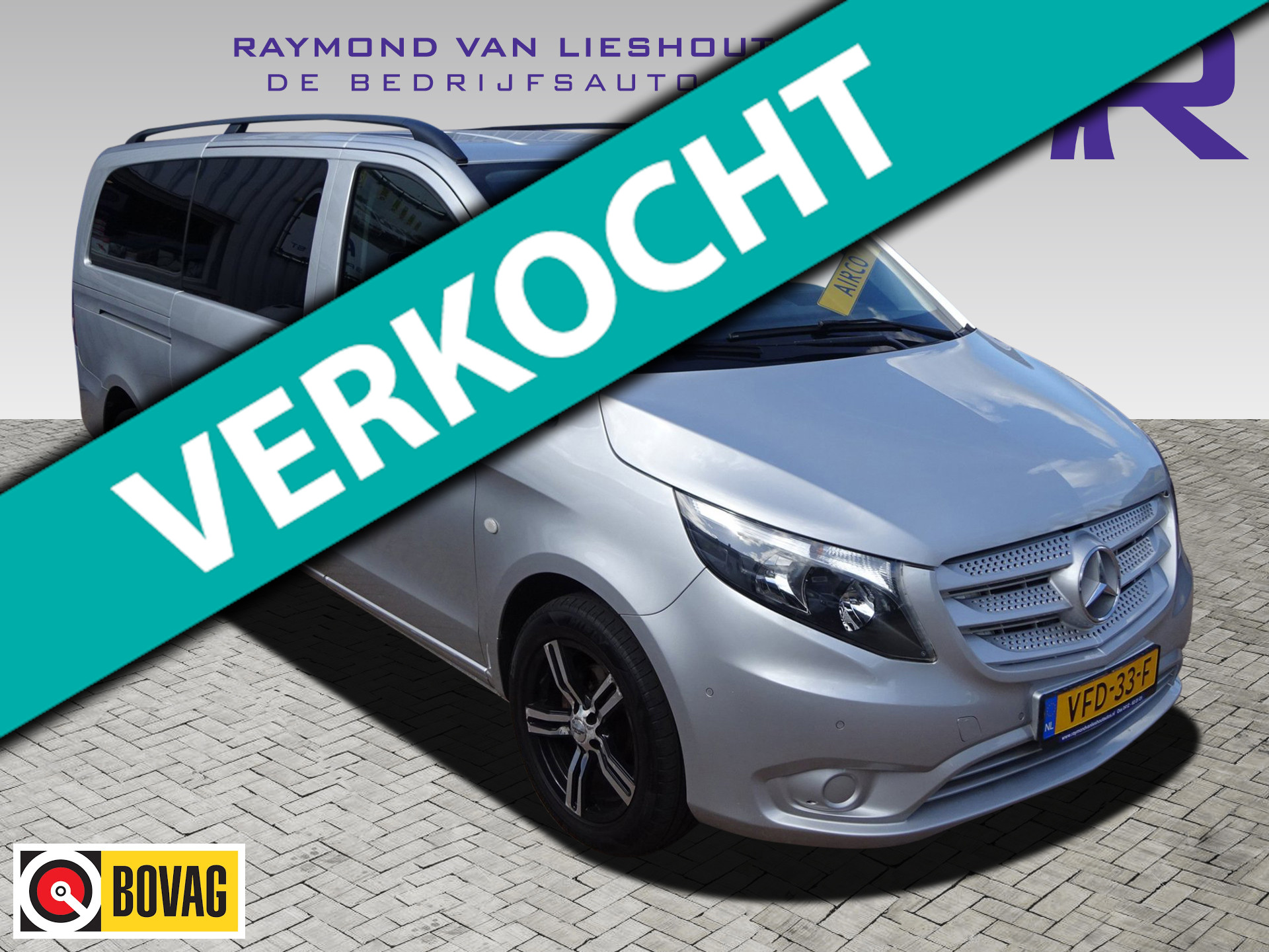 Mercedes-Benz Vito Tourer 116 CDI Extra Lang DUBBELE CABINE NAVIGATIE AUTOMAAT 2018 - voorkant
