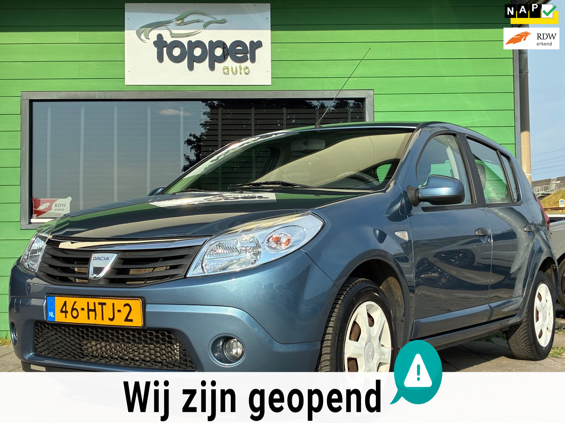 Dacia Sandero 1.4 Lauréate|1e Eigenaar|Airco|Elektr.ramen|Bluetooth|NAP| 2009 - voorkant
