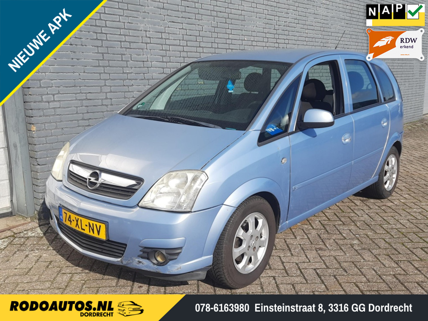 Opel Meriva-a 1.6-16V Temptation 5Drs Airco Nw APK ✅ 2007 - voorkant