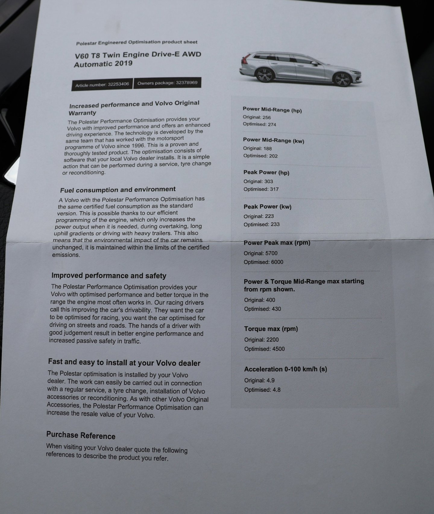 Foto van Volvo V60 T8 Twin Engine