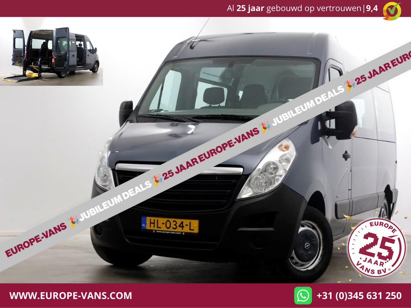Opel Movano Combi 2.3 CDTI BiTurbo L2H2 2015 - voorkant