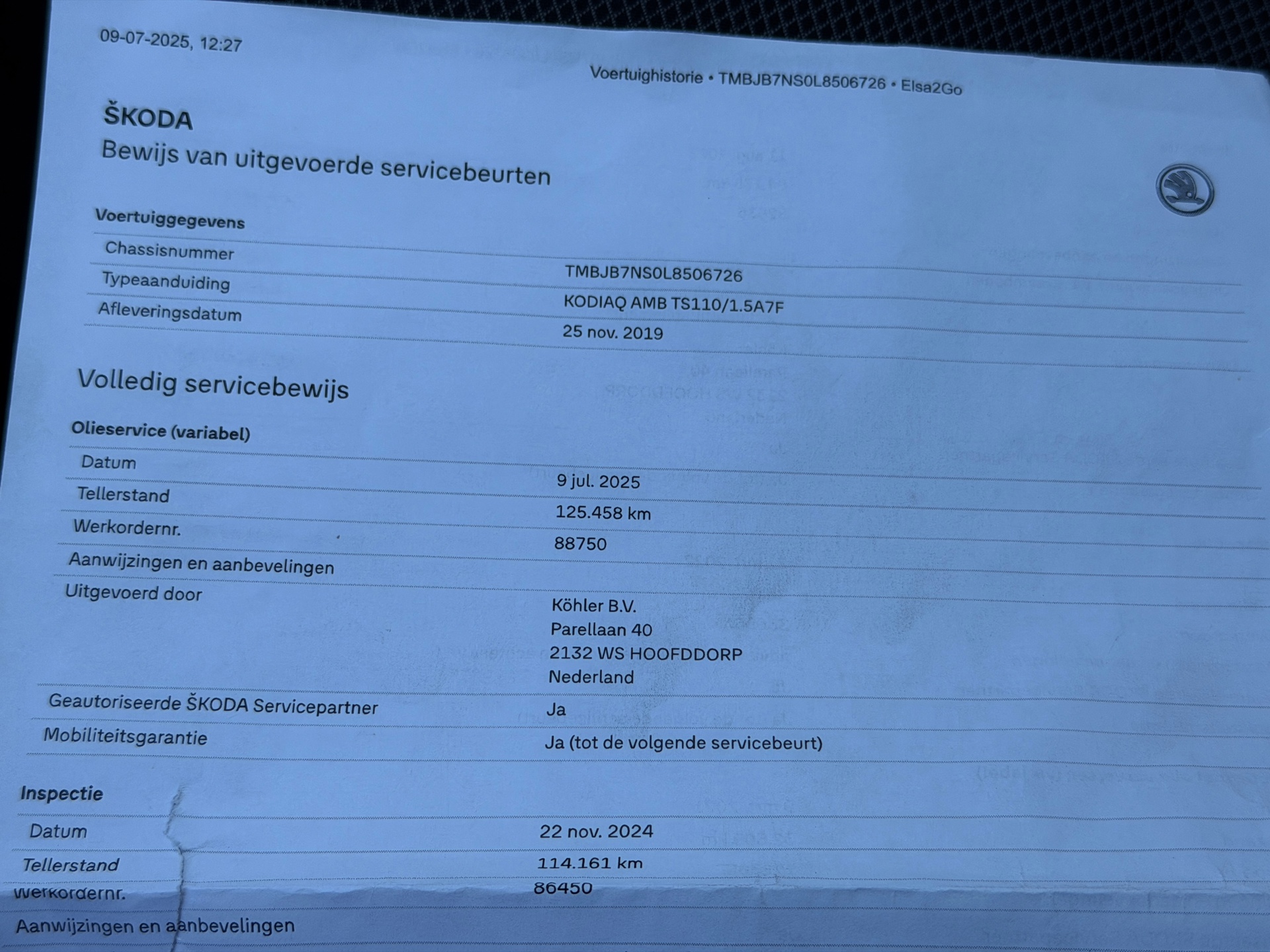 Foto van Skoda Kodiaq