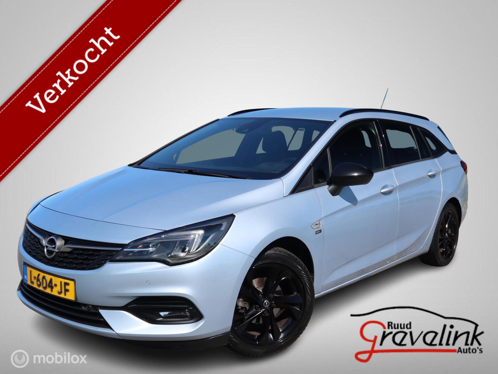 Opel Astra Sports Tourer 1.2 Turbo 110 PK H6 Edition 2020 Navigatie Zwarte spiegels + Velgen Trekhaak Led 2021 - voorkant