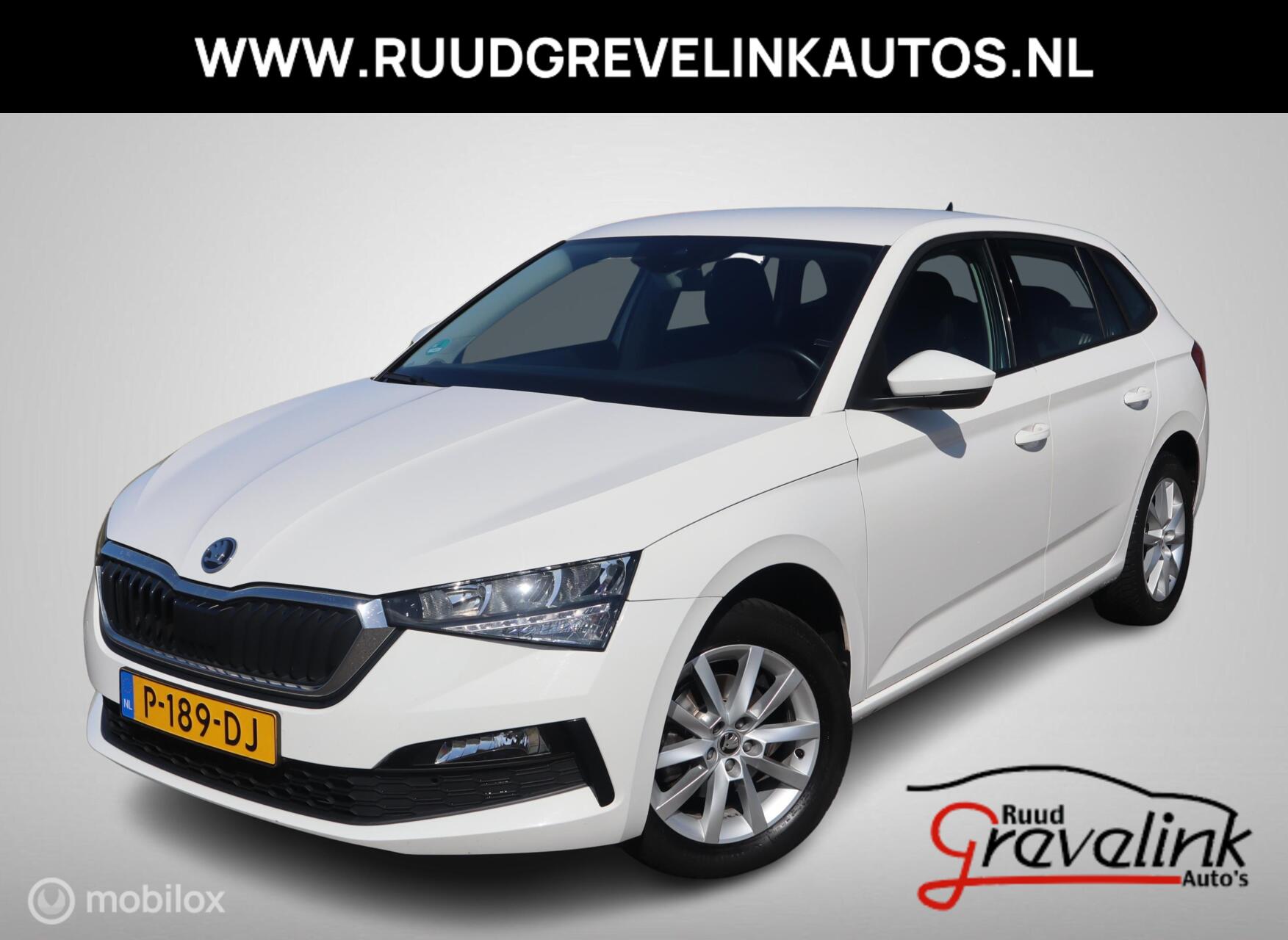 Skoda Scala TSI 110 PK H6 Carplay Trekhaak Led Koplamp Parkeersensor 2022 - voorkant
