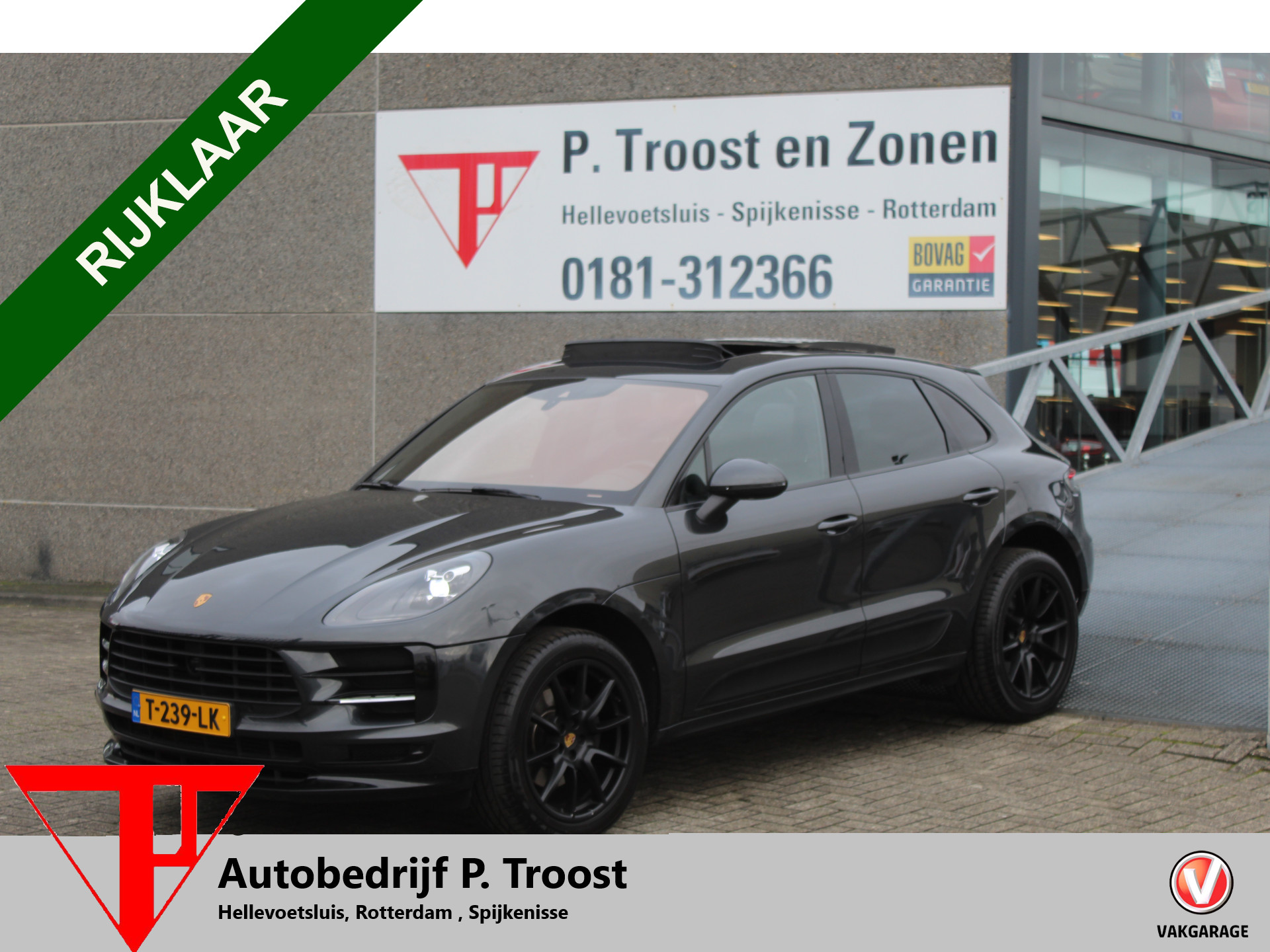 Porsche Macan 2.0 Panoramadak/Adaptive cruise control/Lederen bekleding/Elektr. verstelbare stoelen met geheugen/Navigatie/Achteruitrijcamera/Voor- en achterstoelen verwarmd/Elek. achterklep/Parkeersensoren/Privacy glas/20 inch 2020 - voorkant