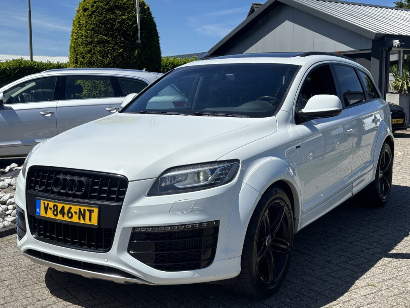 Audi Q7 3.0 TDI Grijs Kenteken Bedrijfsauto V12 Pakket Wit 2014 2014 - voorkant