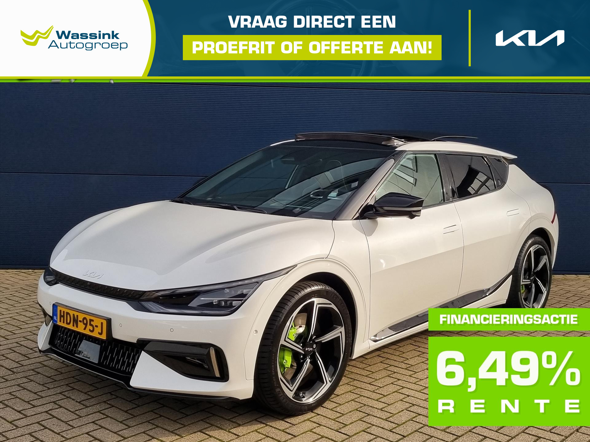 Kia Ev6 77,4kWh 585pk AWD GT | LED | Meridian 2025 - voorkant