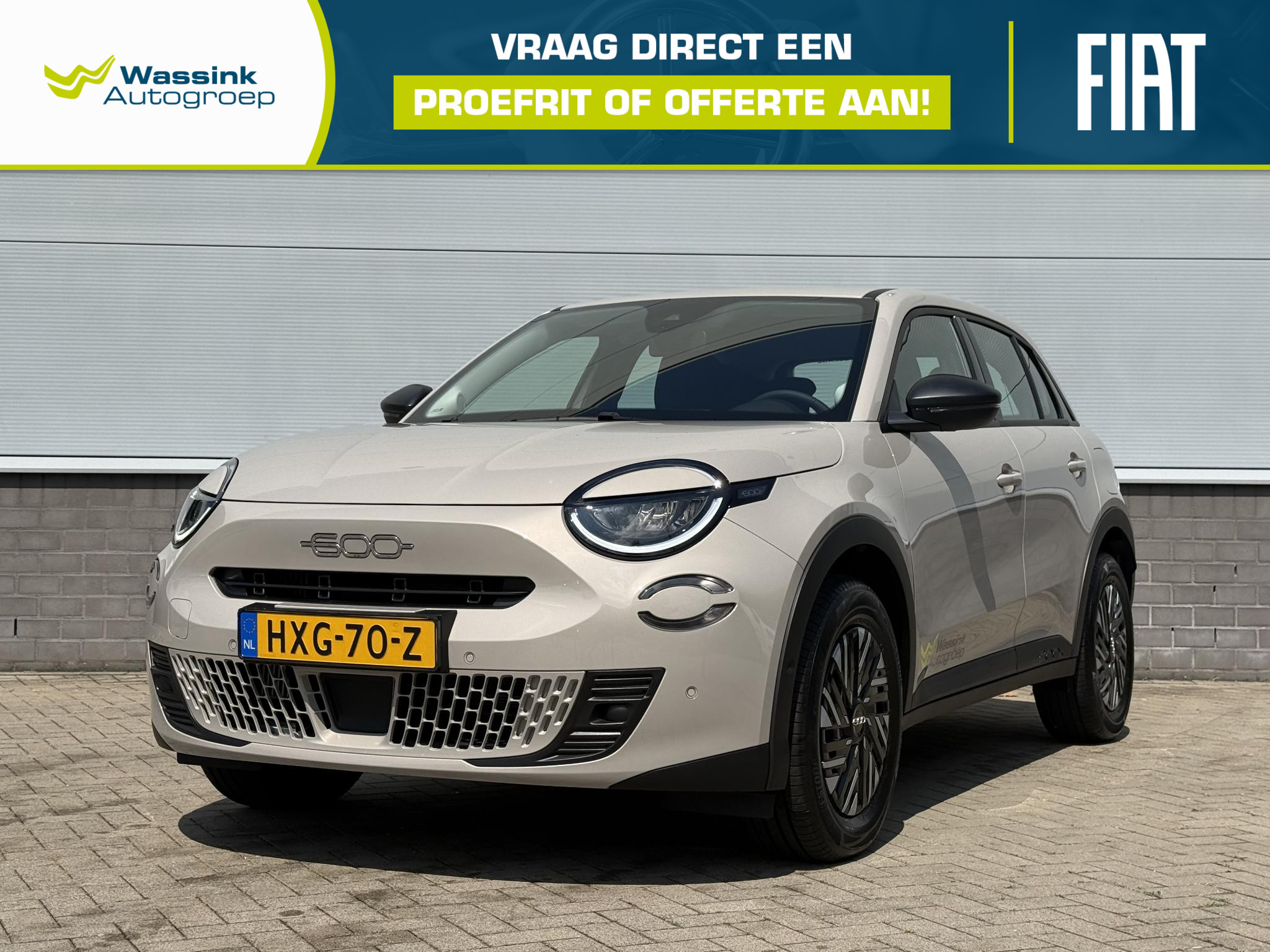 Fiat 600 Hybrid Turbo Charged 110pk Automaat Urban | 2025 - voorkant