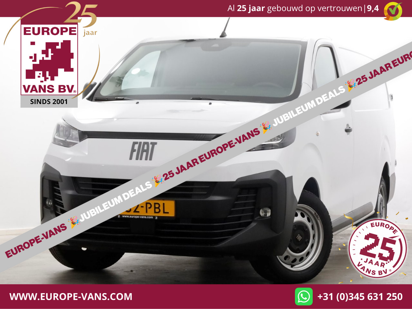 Fiat Scudo 2.0 Diesel 145pk Automaat L3 Airco/Navi/Camera 09-2024 2024 - voorkant