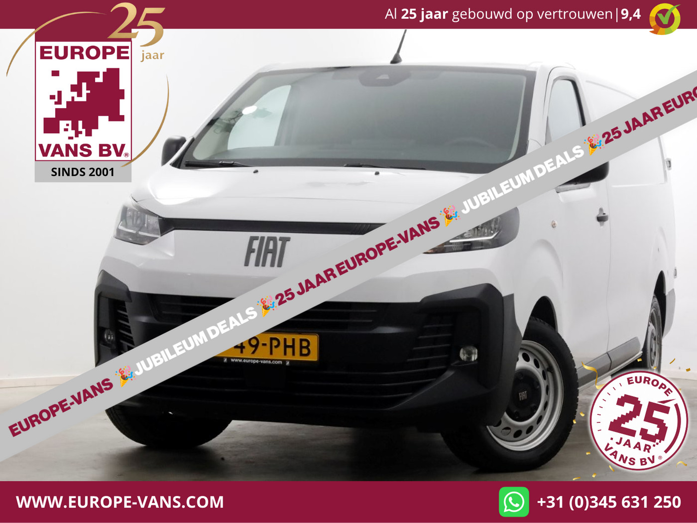 Fiat Scudo 2.0 Diesel 145pk Automaat L3 Airco/Navi/Camera 12-2024 2024 - voorkant