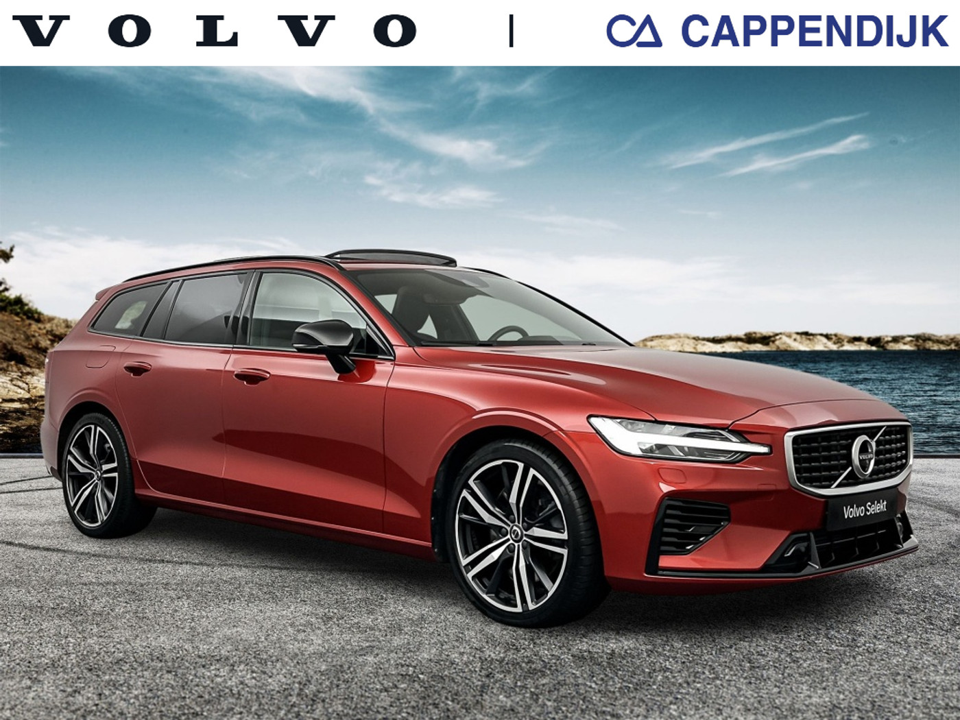 Volvo V60 T8 Twin Engine T8 390PK Recharge R-Design| Pano| 360Camera| HUD| Adap.Cruise 2020 - voorkant