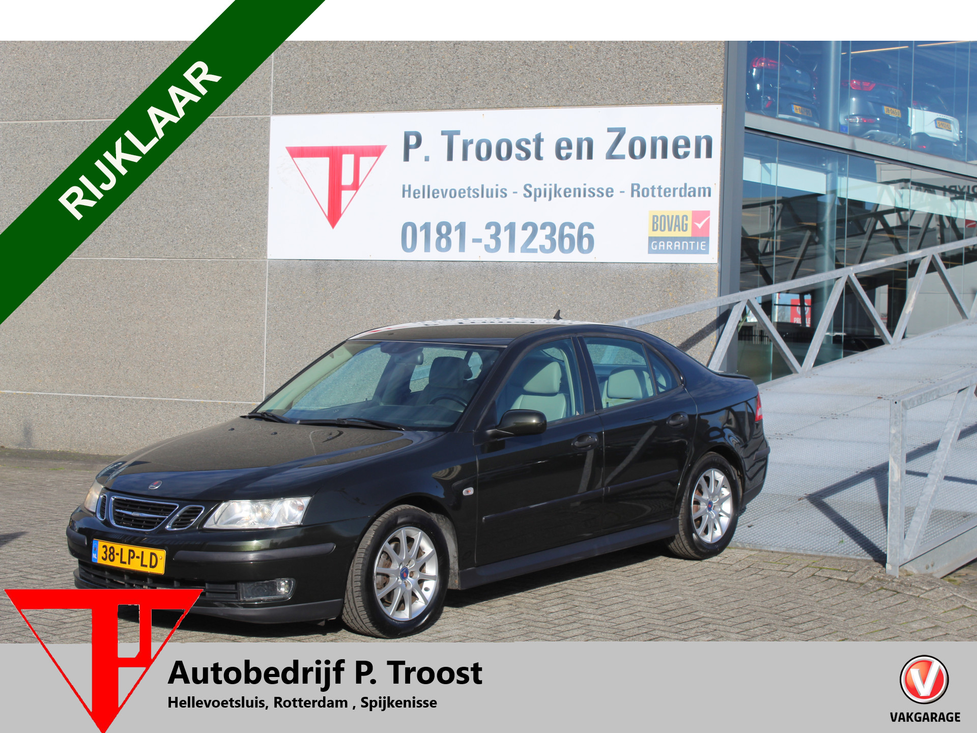 Saab Saab 9-3 1.8t Vector Automaat Orig. NL auto /Climatronic/Parkeersensoren/Lederen bekleding Lage kilometerstand / Dealeronderhouden 2003 - voorkant