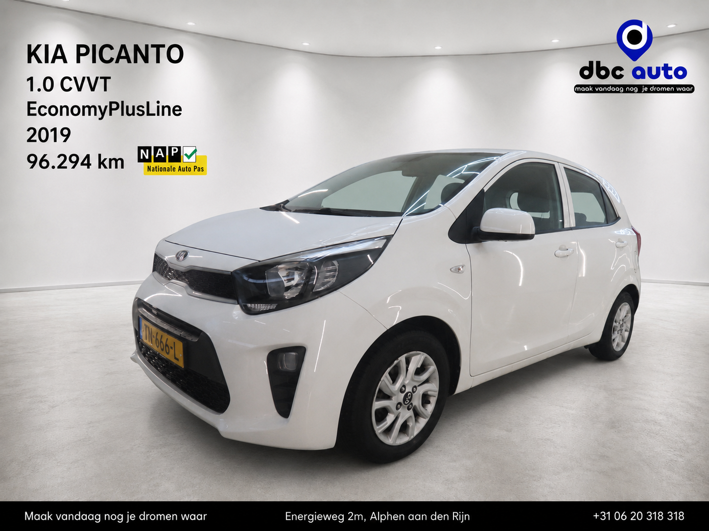Kia Picanto 1.0 CVVT EconomyPlusLine 2019 - voorkant