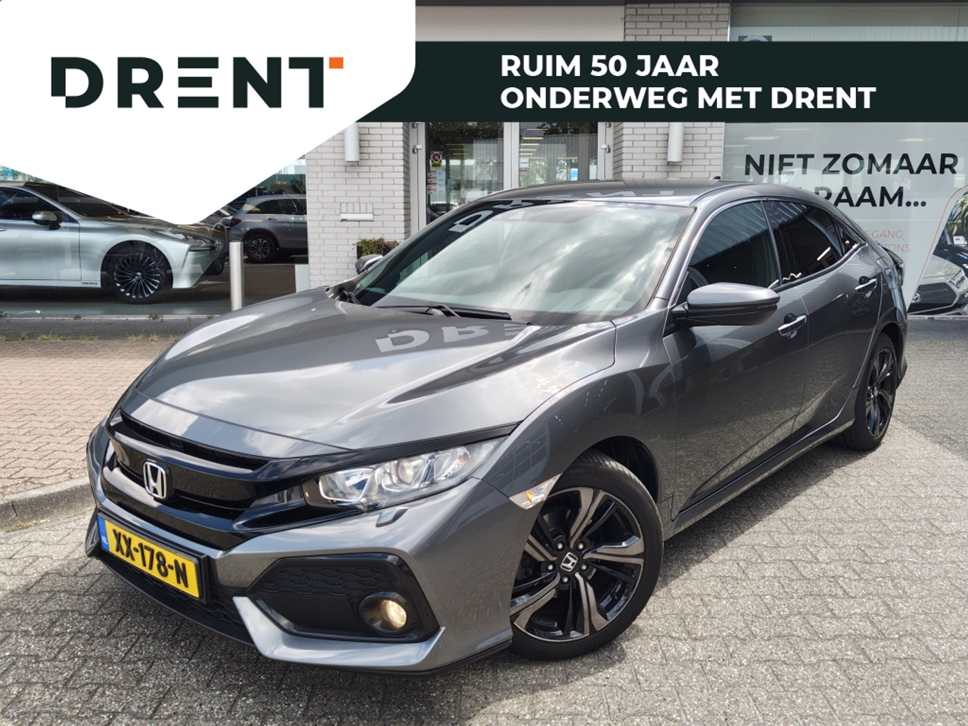 Honda Civic 5dr 1.0 i-VTEC Elegance | Sensoren v/a | Stoelverwarming | Navi 2019 - voorkant