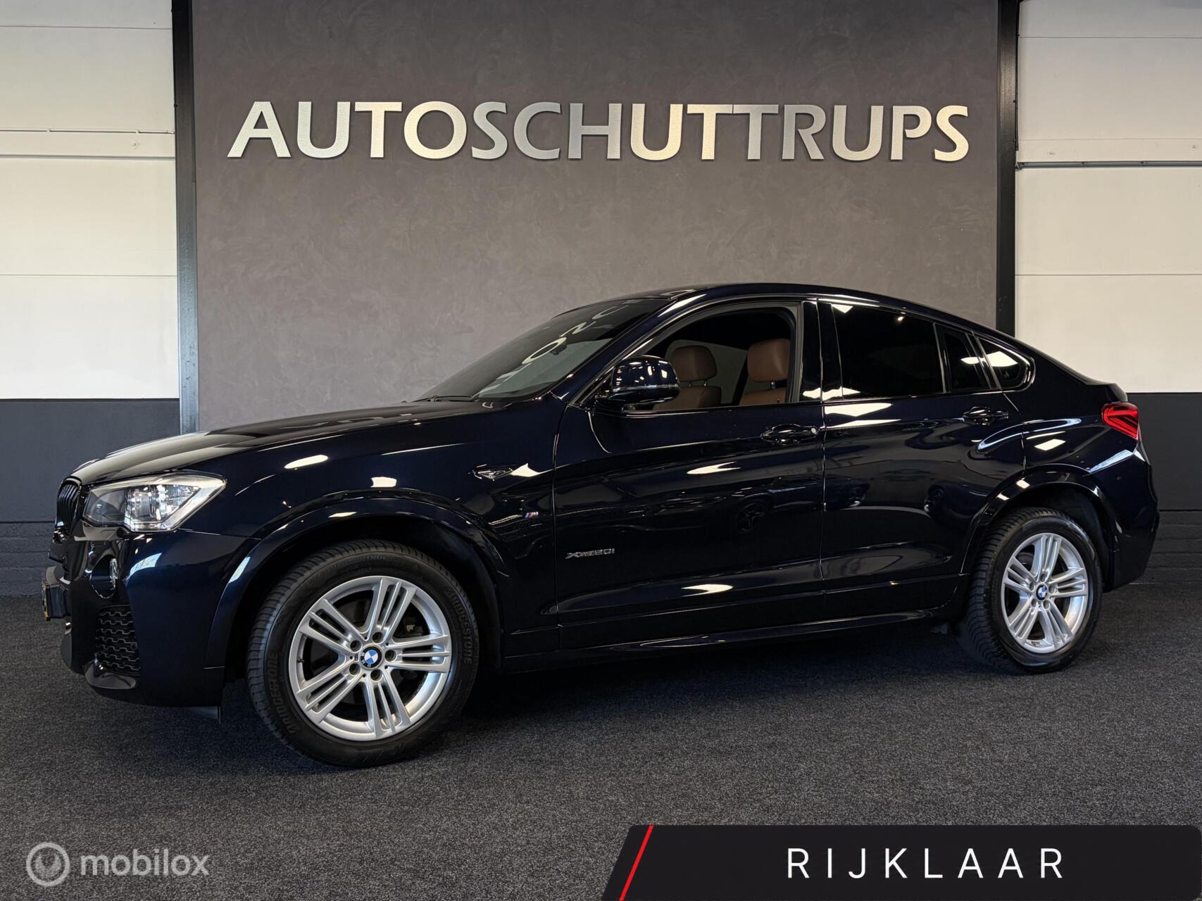 BMW X4 Xdrive20i xDrive20i High Executive M SPORT CARBONSCHWARZ / LEDER / NAVI / PDC / STOELVERW. / NAP / 2014 - voorkant