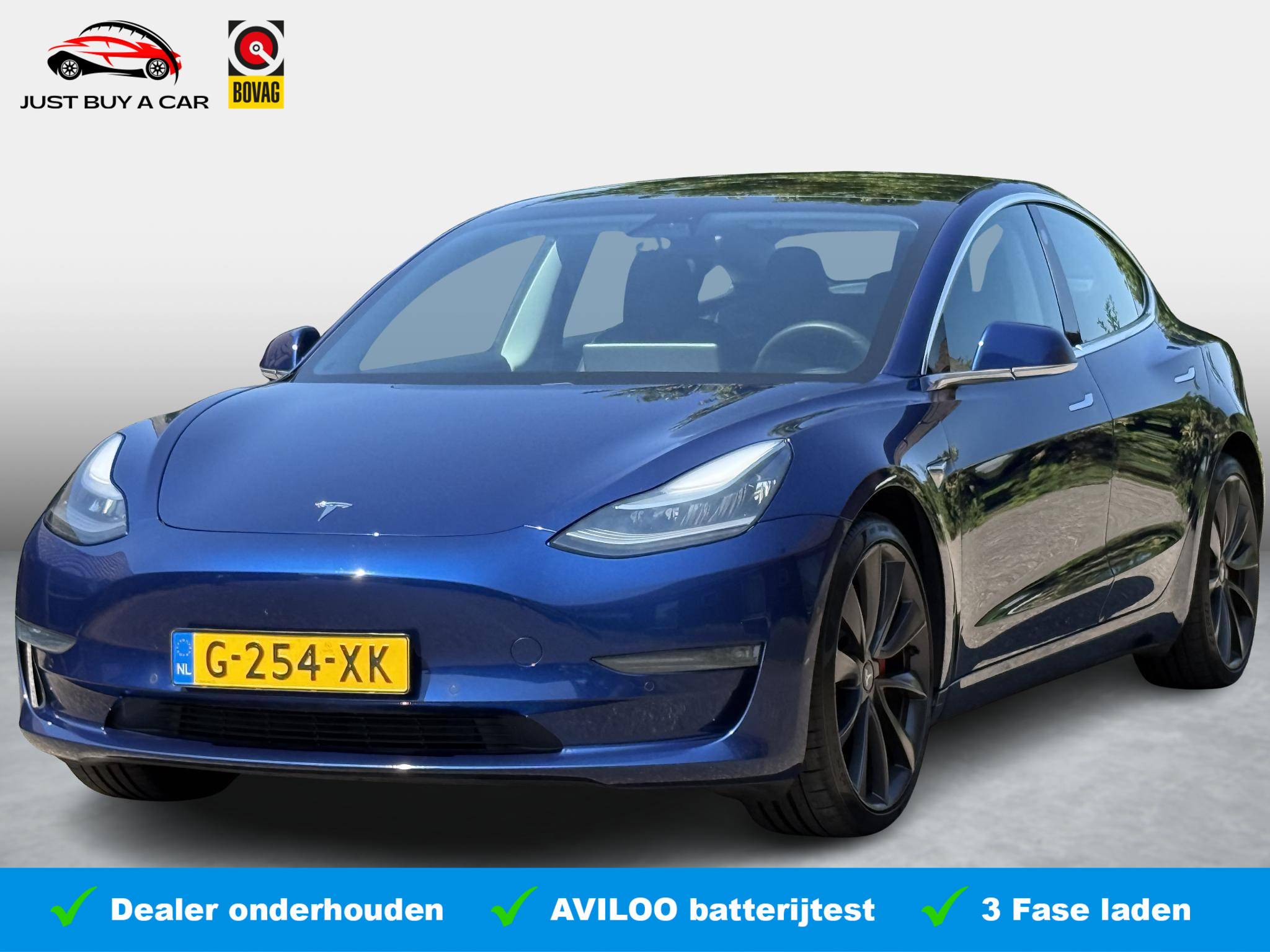 Tesla Model 3 Performance AWD 75 kWh 2019 - voorkant