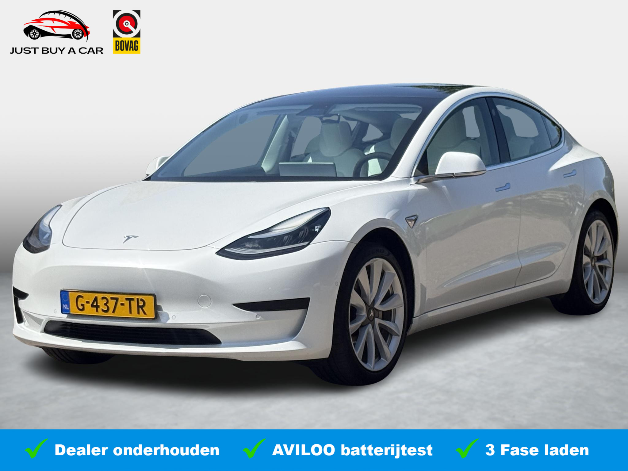 Tesla Model 3 Standard RWD Plus 60 kWh 2019 - voorkant