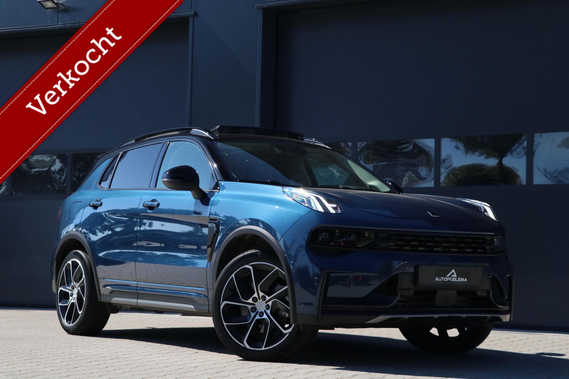 Lynk&co LYNK & Co 01 1.5 Plugin 262PK Panodak AdaptivCruise Trekhaak 360View MemoryZetels AppleCarplay PrivacyGlass 78000KM BJ2021 2021 - voorkant