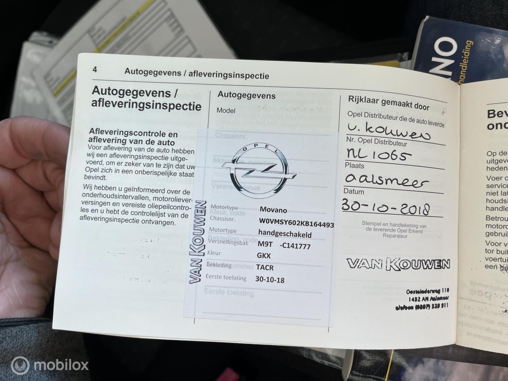 Foto van Opel Movano