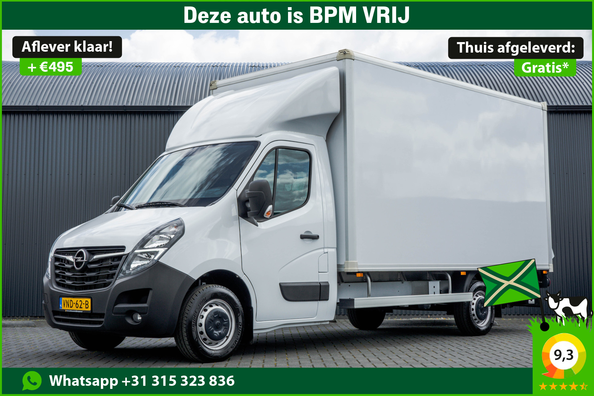 Opel Movano **2.3 CDTI BiTurbo | Bakwagen met Laadklep | Euro 6 | 146 PK | Airco | Cruise | Navigatie | MF Stuur** 2021 - voorkant