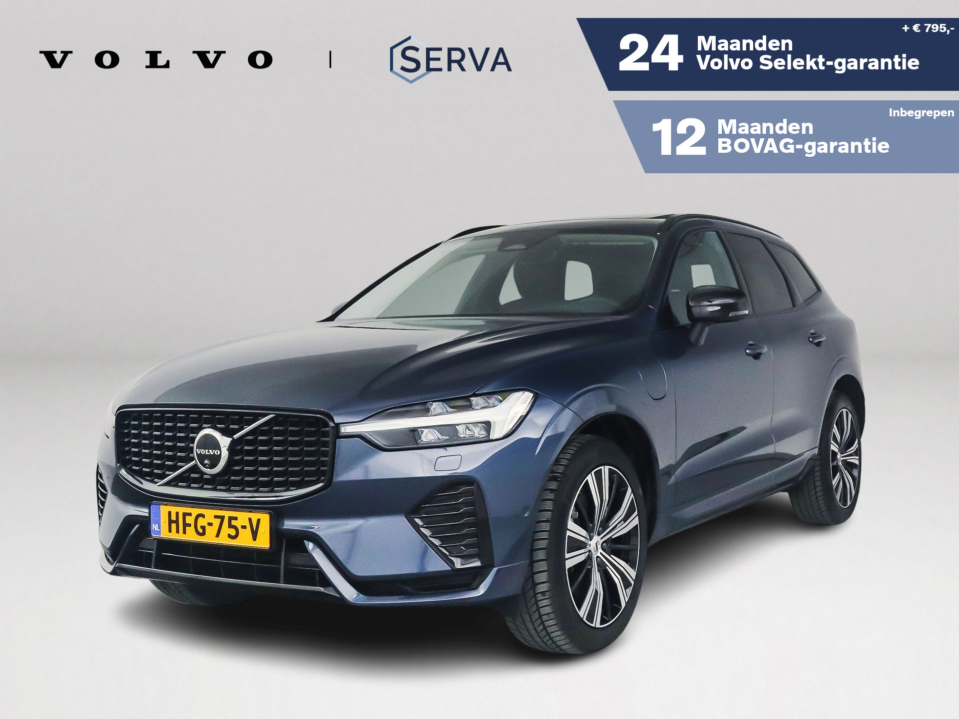 Volvo Xc60 T8 Plug-in hybrid AWD Ultra Dark | SOH 98% | Panoramadak | 360° camera | Harman Kardon | Luchtvering | Stoel- en Stuurverwarming | Trekhaak 2025 - voorkant