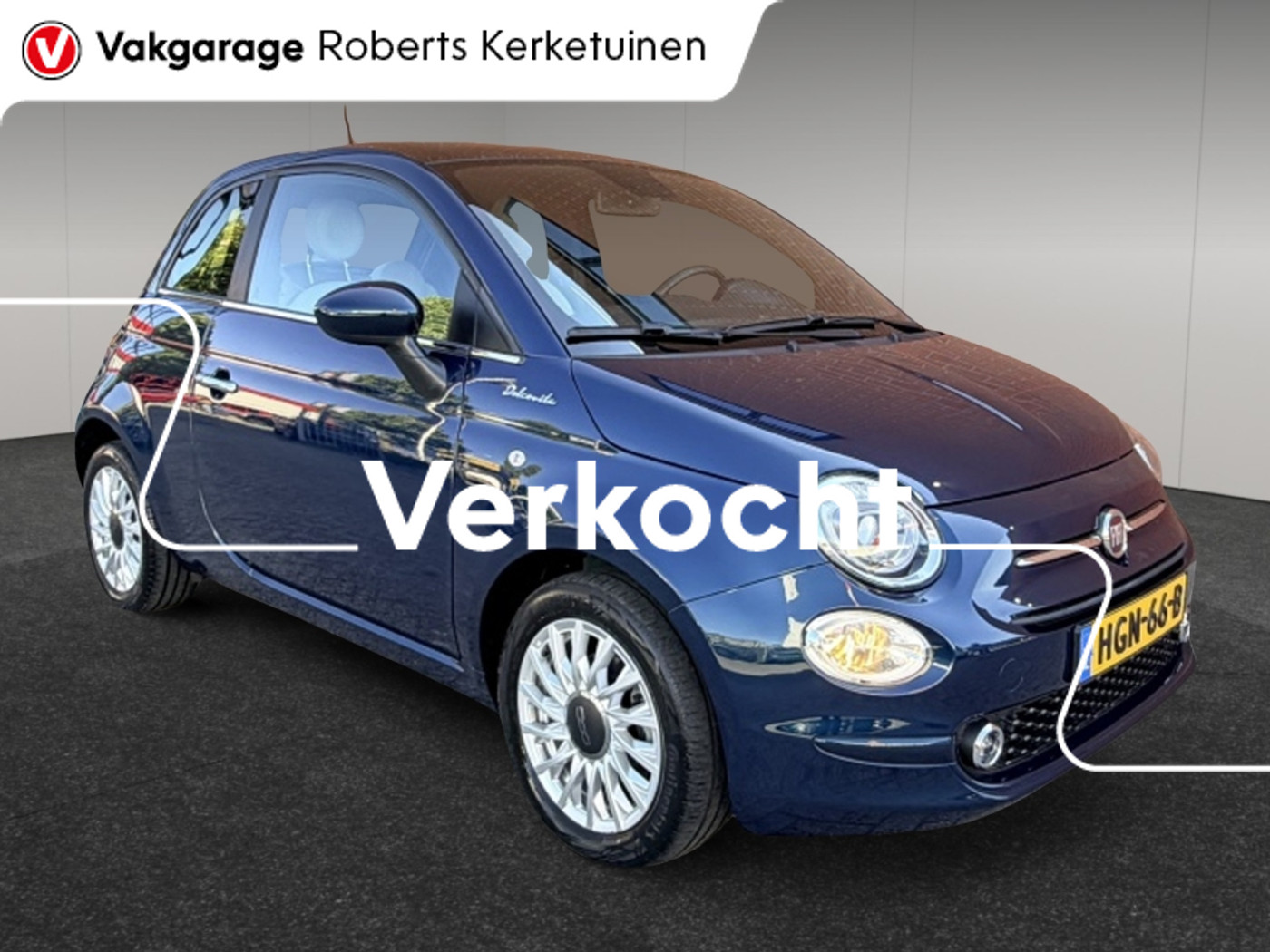 Fiat 500 1.0 Hybrid Dolcevita Panoramadak Half leder Carplay 2022 - voorkant