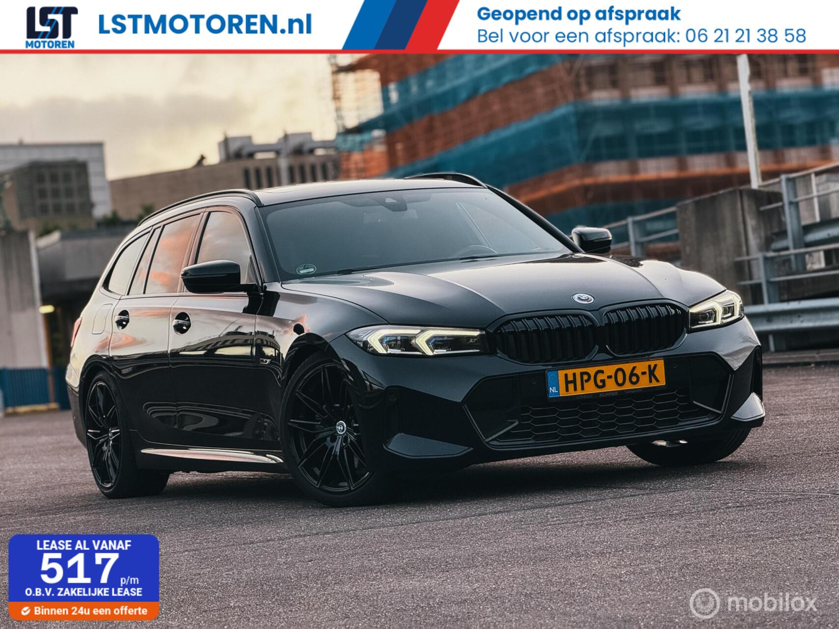 BMW 3-serie Touring 330e M Sport Panoramadak HUD Trekhaak Apple CarPlay Android Auto 19” 2022 - voorkant