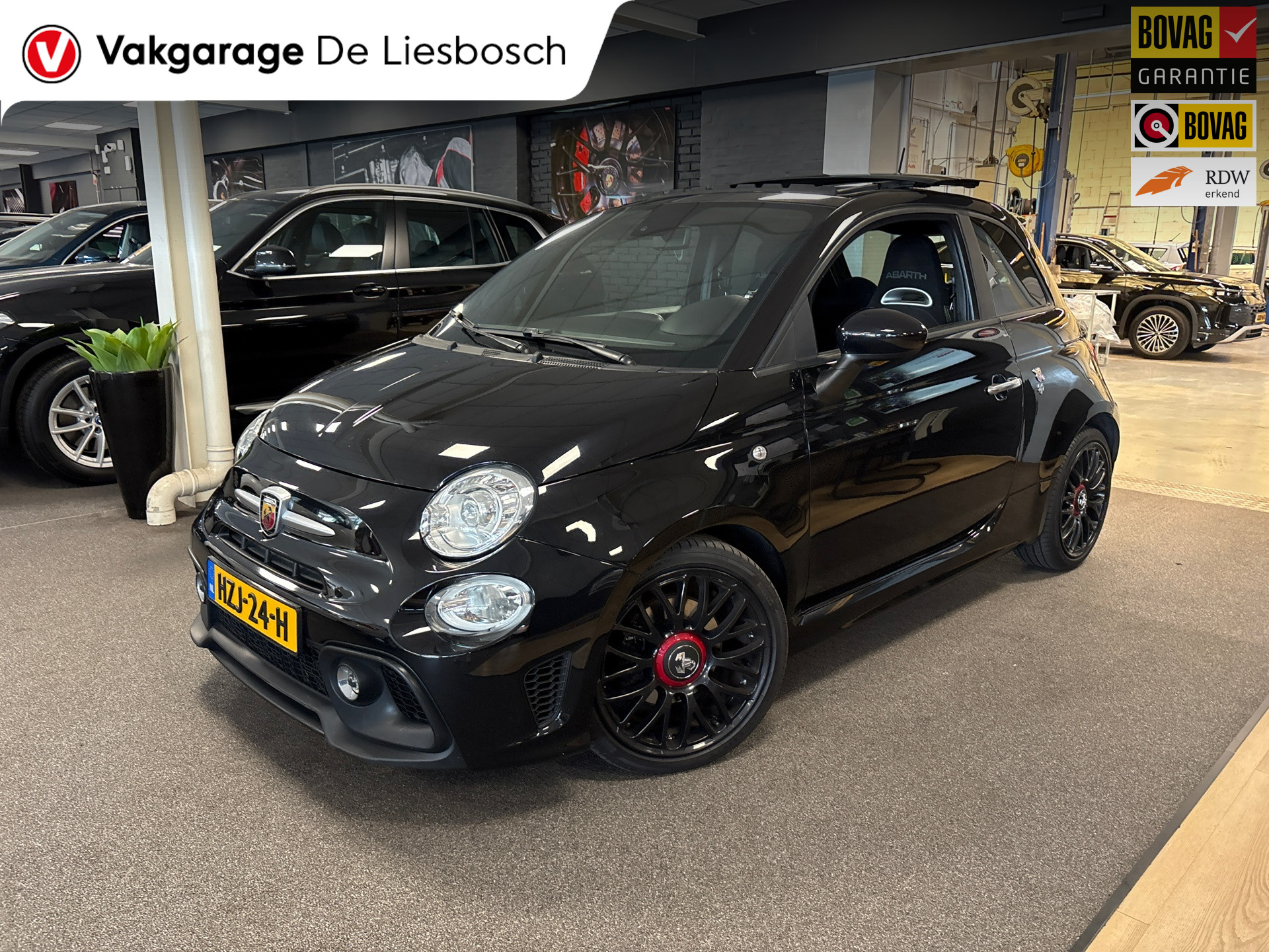 Fiat Abarth 500 05M/595/pano/navi groot/apple/xenon/magneti mmarelli/savali tuning /eibach 2019 - voorkant