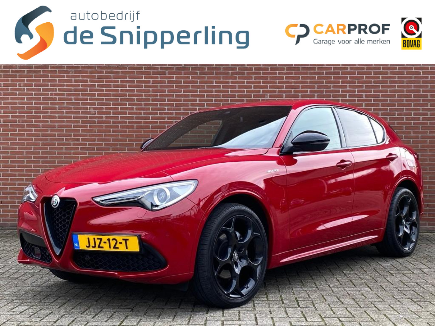 Alfa Romeo Stelvio 2.0T AWD VELOCE Q4 280pk NAVI CLIMA LEDER STOELVW STUURVW 2022 - voorkant