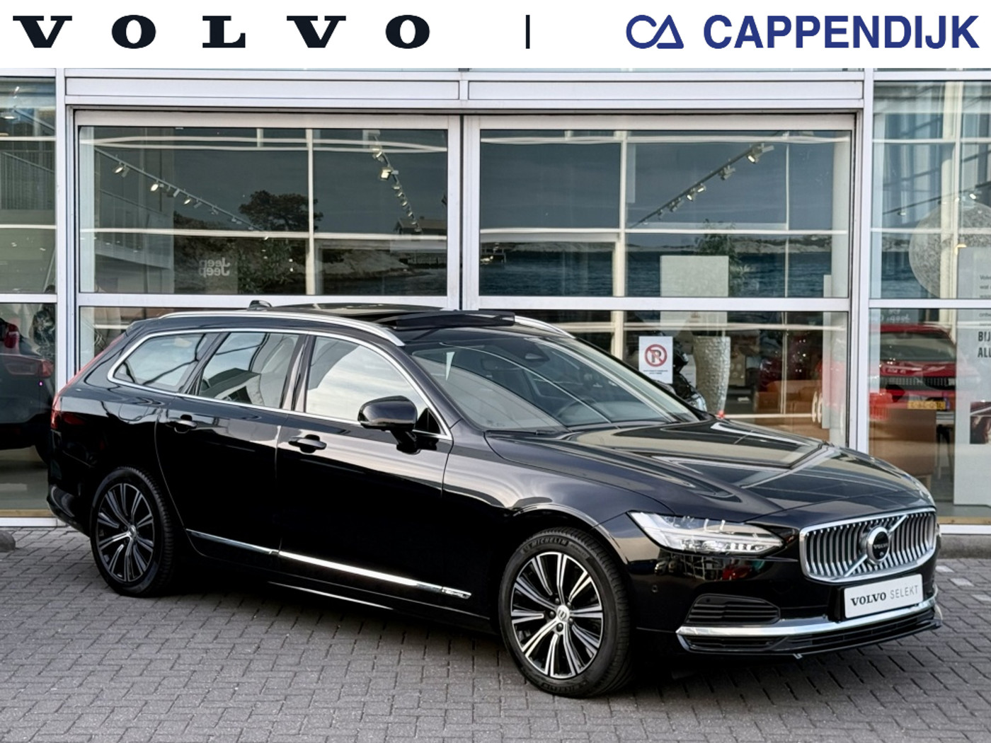 Volvo V90 T6 340PK Recharge Inscription| Pano| Adap.Cruise| Trekhaak| Lede 2021 - voorkant