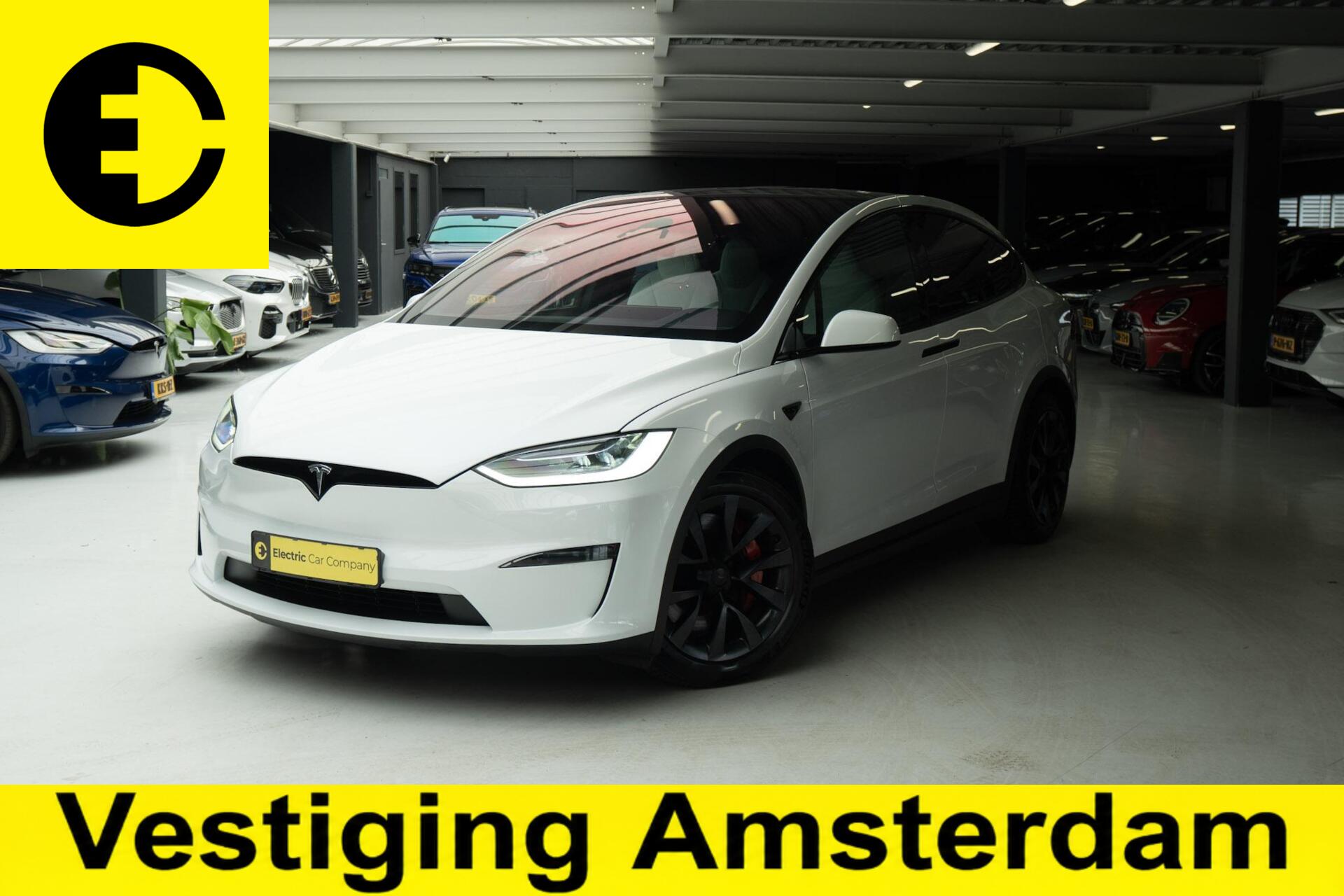 Tesla Model X Plaid AWD 6p. 100kWh | Wit leder | 1020 PK | Incl.BTW 2023 - voorkant