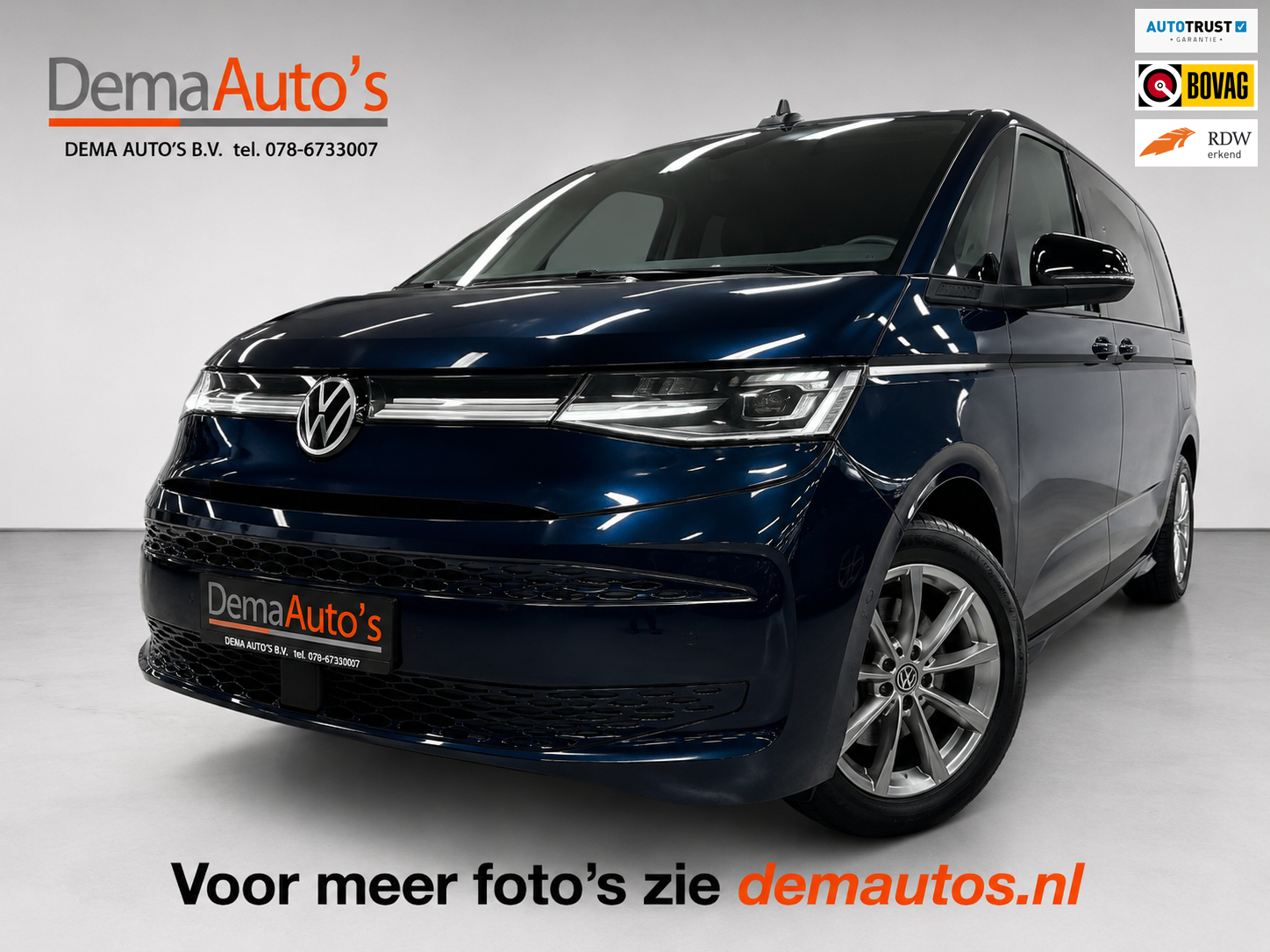 Volkswagen Multivan 1.4 eHybrid  Energetic 7P SOH-96%/PANO/NAVI/H-KARDON/H-UP/LEDER/STOEL-M+MASSAGE+KOELING/// 2022 - voorkant