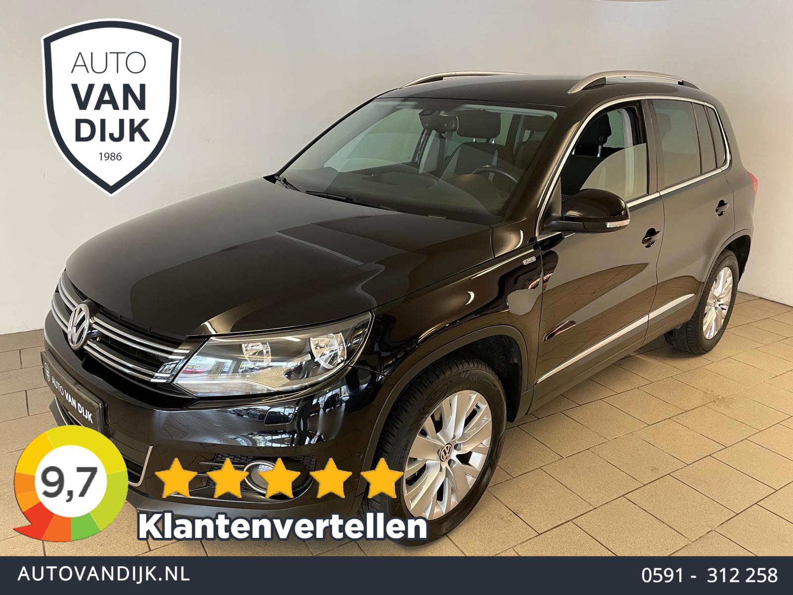 Volkswagen Tiguan 1.4 TSI Life 122PK AIRCO NAVI VIA APP CRUISE APPLE CARPLAY STOELVERW VELG ZEER NETTE AUTO 2013 - voorkant