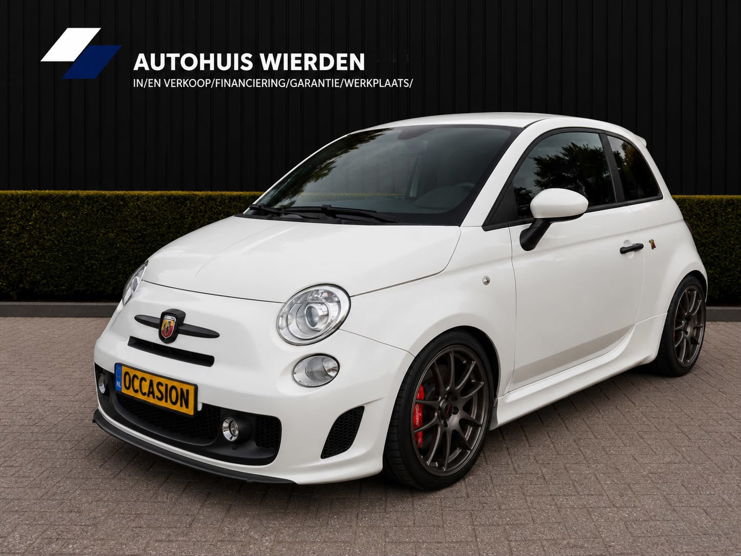Fiat 500 1.4 Abarth 280PK Recaro/Borbet/Dikste van NL 2009 - voorkant