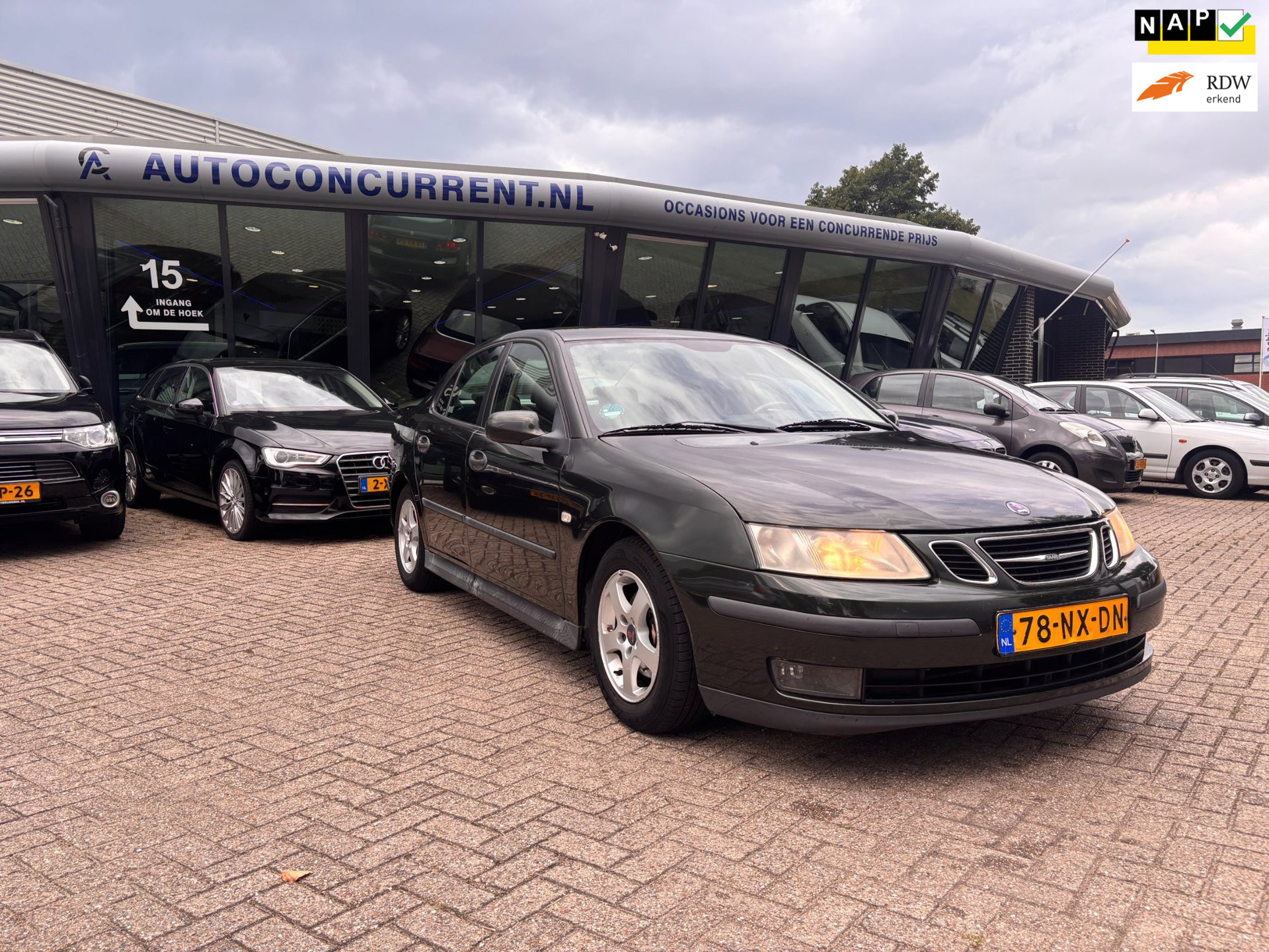 Saab Saab 9-3 1.8t Linear, Inruil koopje, Airco, Inruil mogelijk. 2004 - voorkant