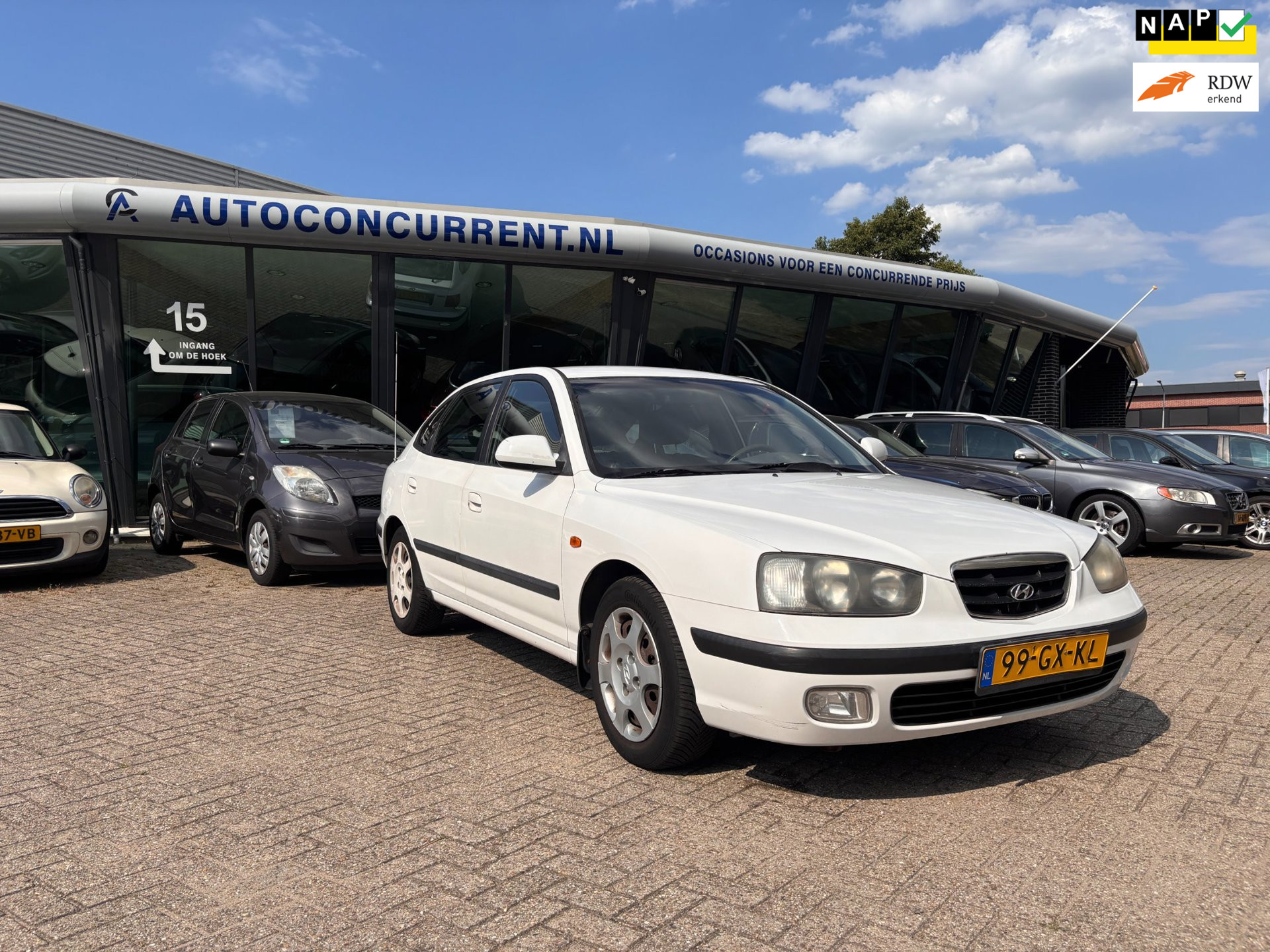 Hyundai Elantra 2.0i-16V GLS, Airco Automaat, Navi, Inruil mogelijk. 2001 - voorkant