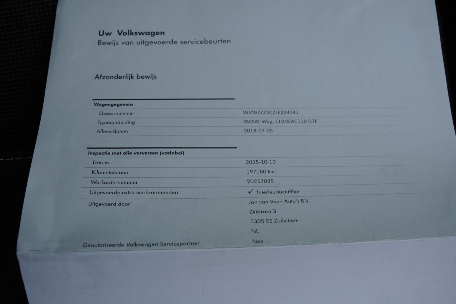 Foto van Volkswagen Passat