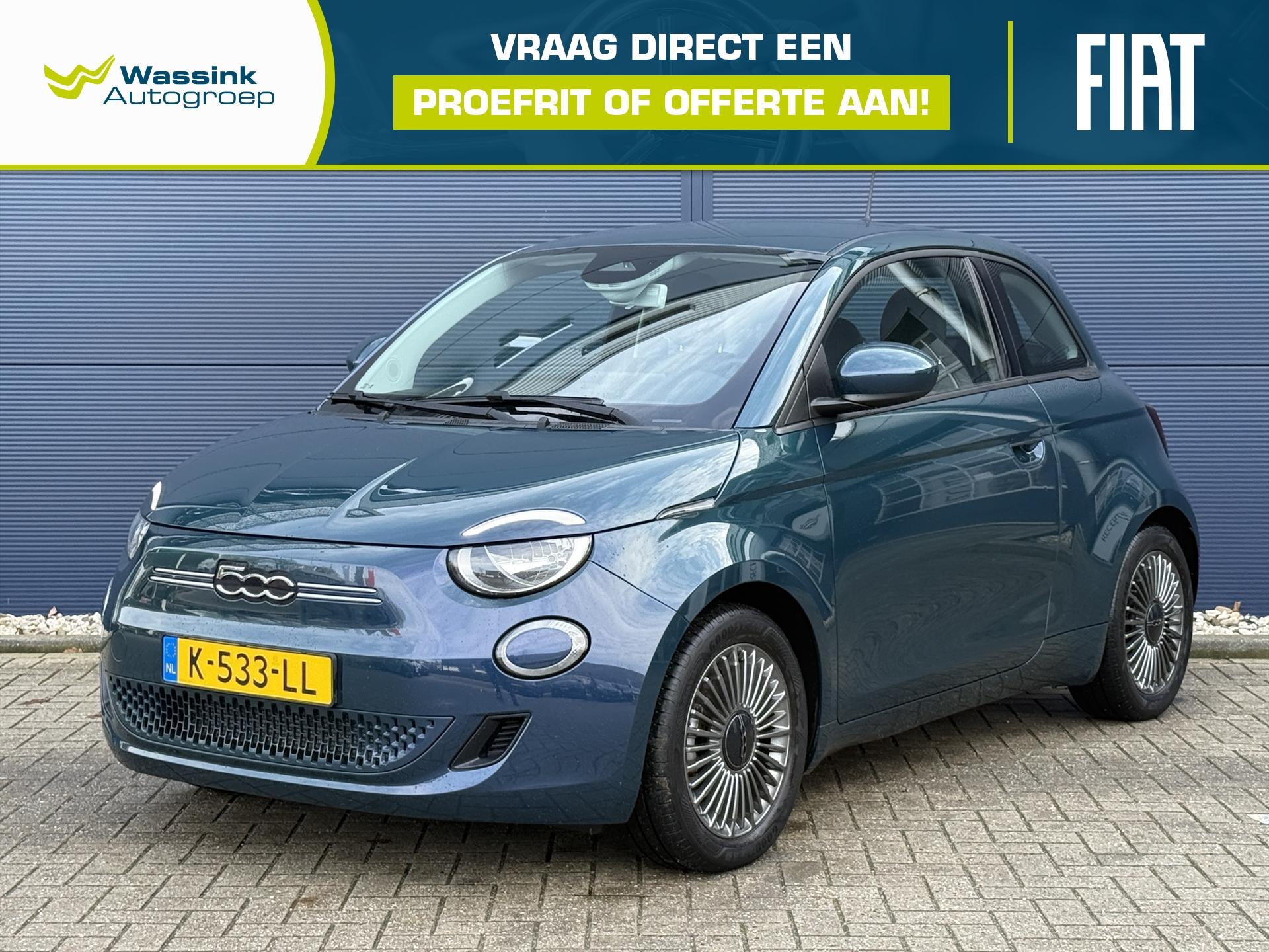 Fiat 500 42kWh 118pk Aut Action | SOH 92,5% | Navigatie | 2020 - voorkant