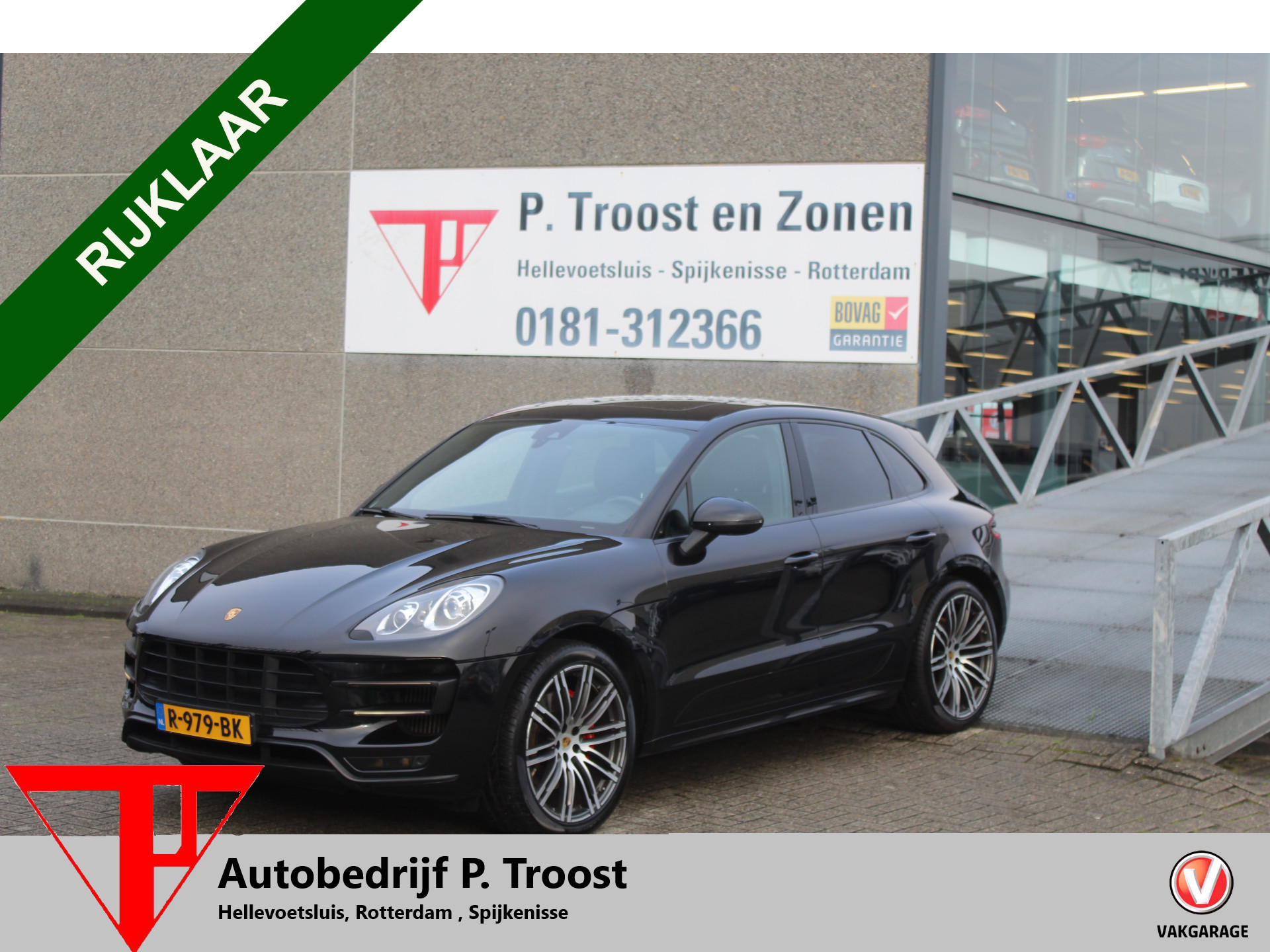 Porsche Macan 3.6 Turbo Panoramadak/Luchtvering/Sportuitlaat/Bose audio/Navigatie/Lederen bekleding/Elektrisch verstelbare stoelen met geheugen 2015 - voorkant