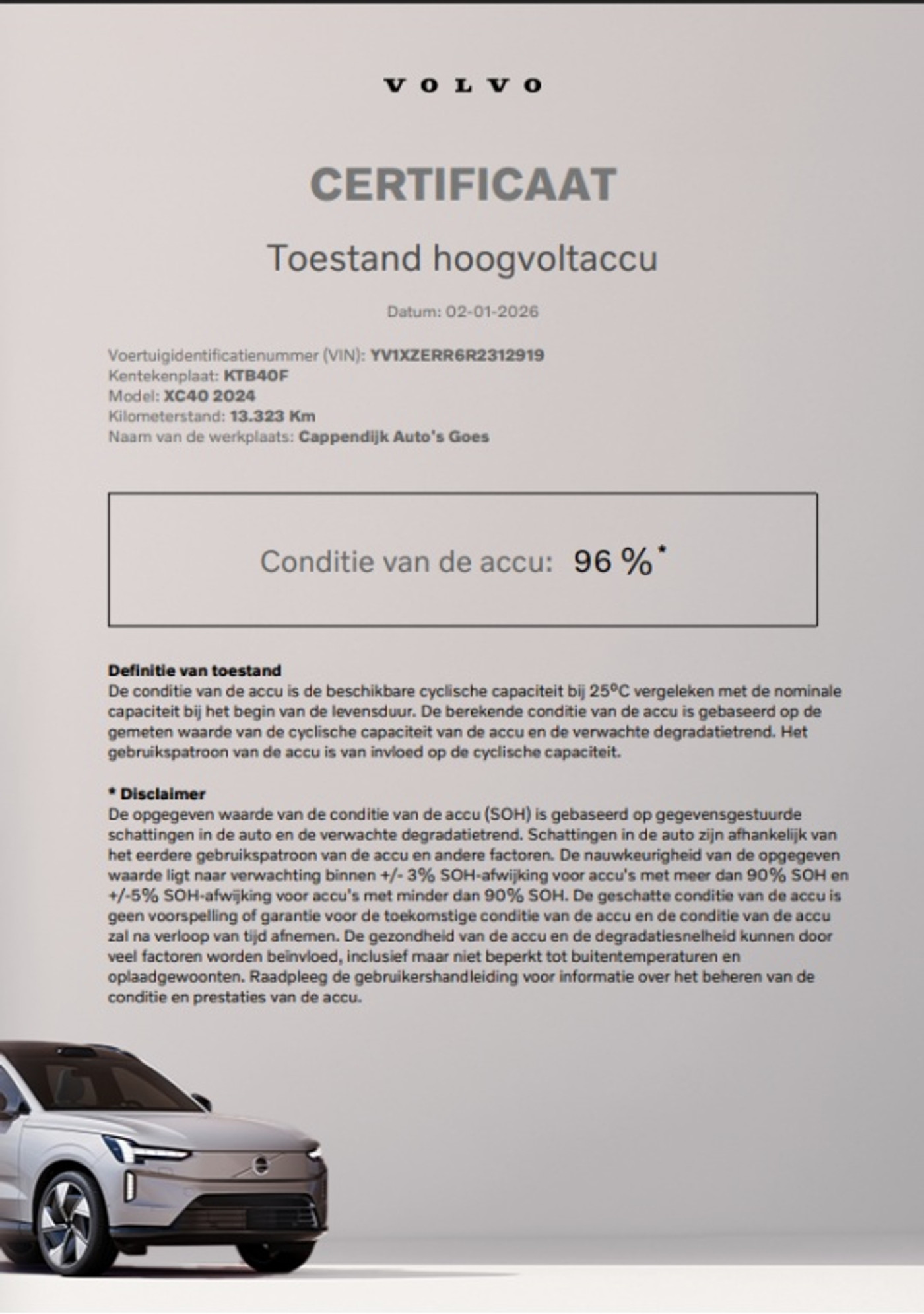 Foto van Volvo Ex40