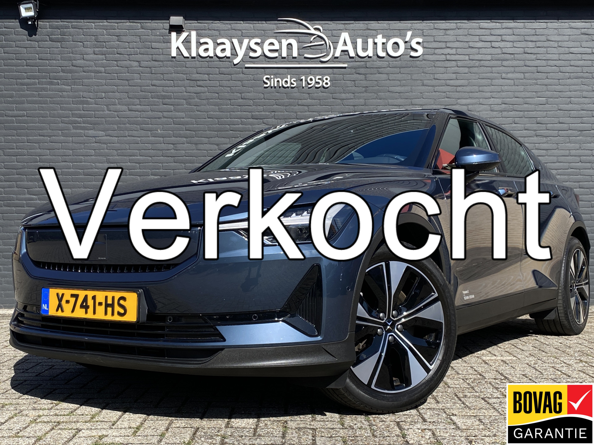 Polestar Polestar 2 Long Range Single Motor Plus 82 kWh | 1e eigenaar | dealer onderh. | panoramadak | navigatie | SOH accu 96% 2023 - voorkant