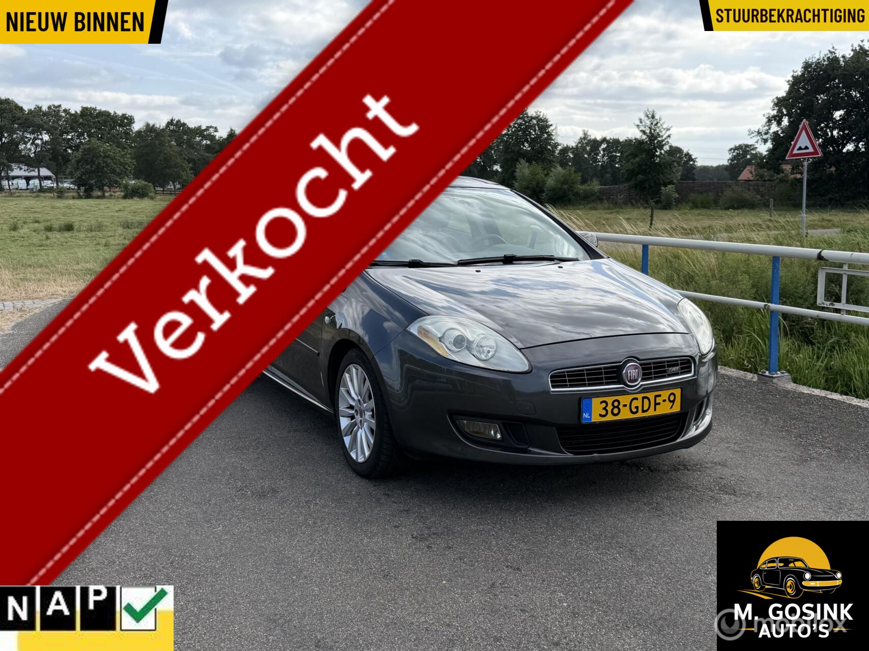 Fiat Fiat Bravo 1.4 T-Jet Airco 5deur pano Pdc trekhaak Apk 2027 2008 - voorkant