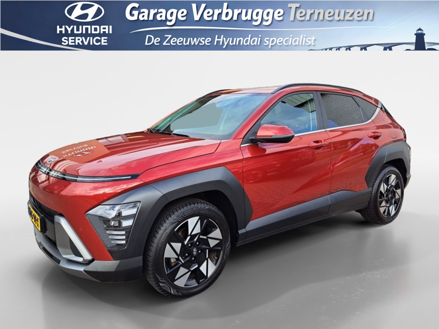 Hyundai Kona 1.6 GDI HEV Comfort Smart | 18" | verwarmde stoelen en stuur | elektr.achterklep | Full Led | 2024 - voorkant