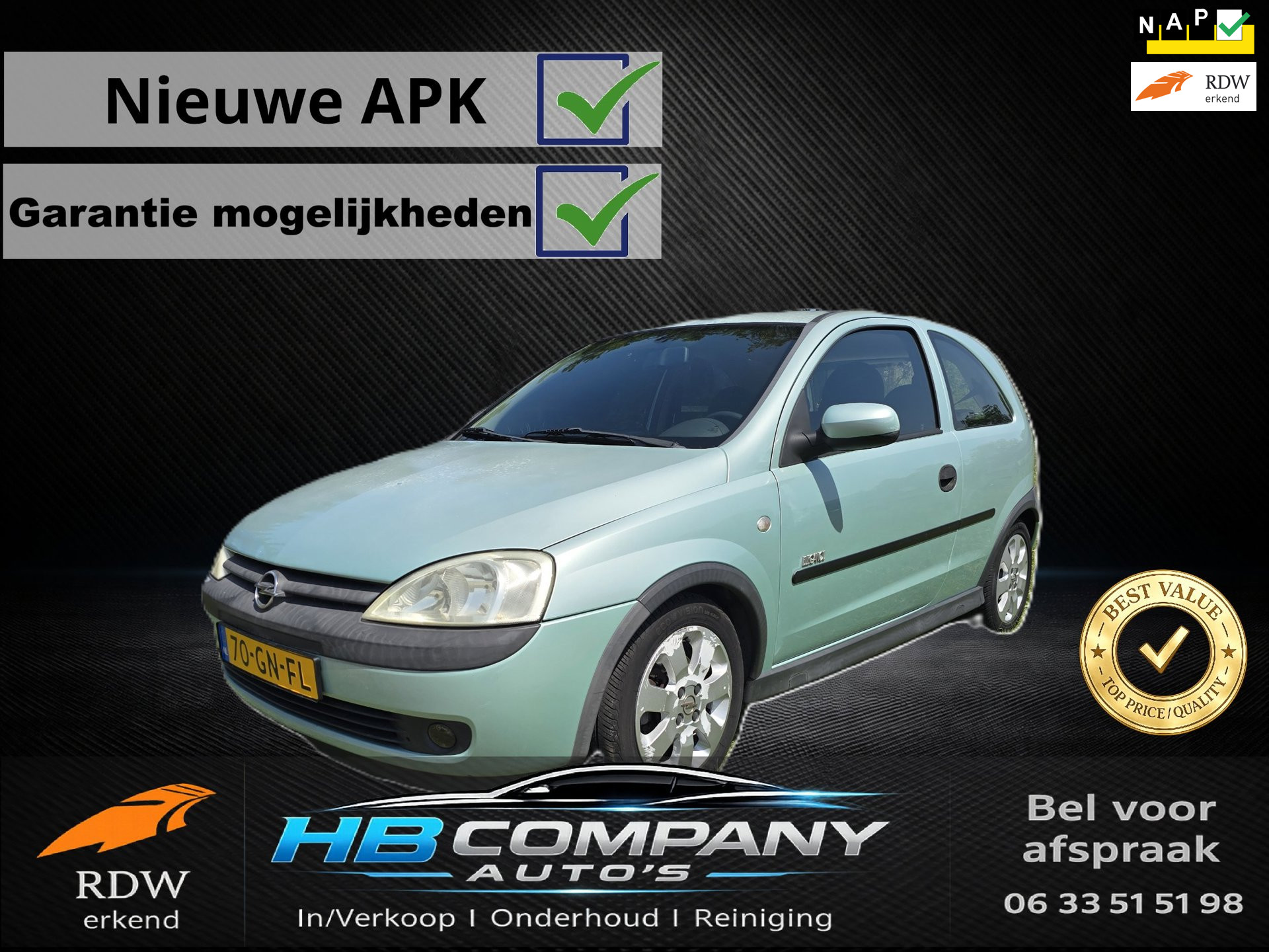 Opel Corsa-c 1.4-16V Elegance AUTOMAAT | Airco | Nieuwe APK | NAP 2001 - voorkant