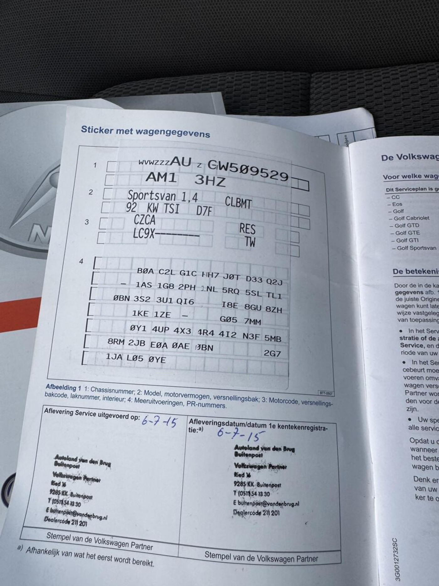 Foto van Volkswagen Golf Sportsvan