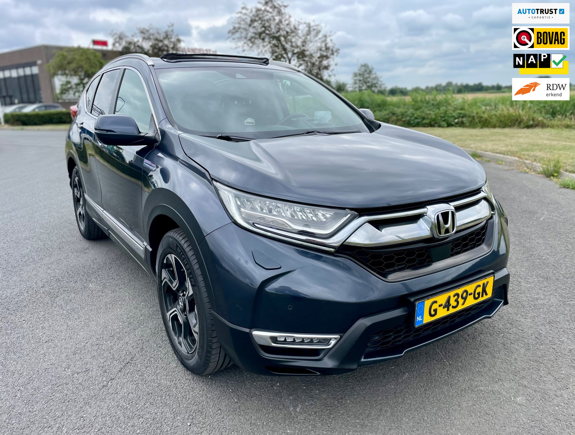 Honda Cr-v 2.0 Hybrid AWD Executive, Aut, Schuifdak, Acc, Cam, Navi, Pdc, Stoelvrw, Leder, Keyless, HUD, LED, Climate, Vol opties! 2019 - voorkant