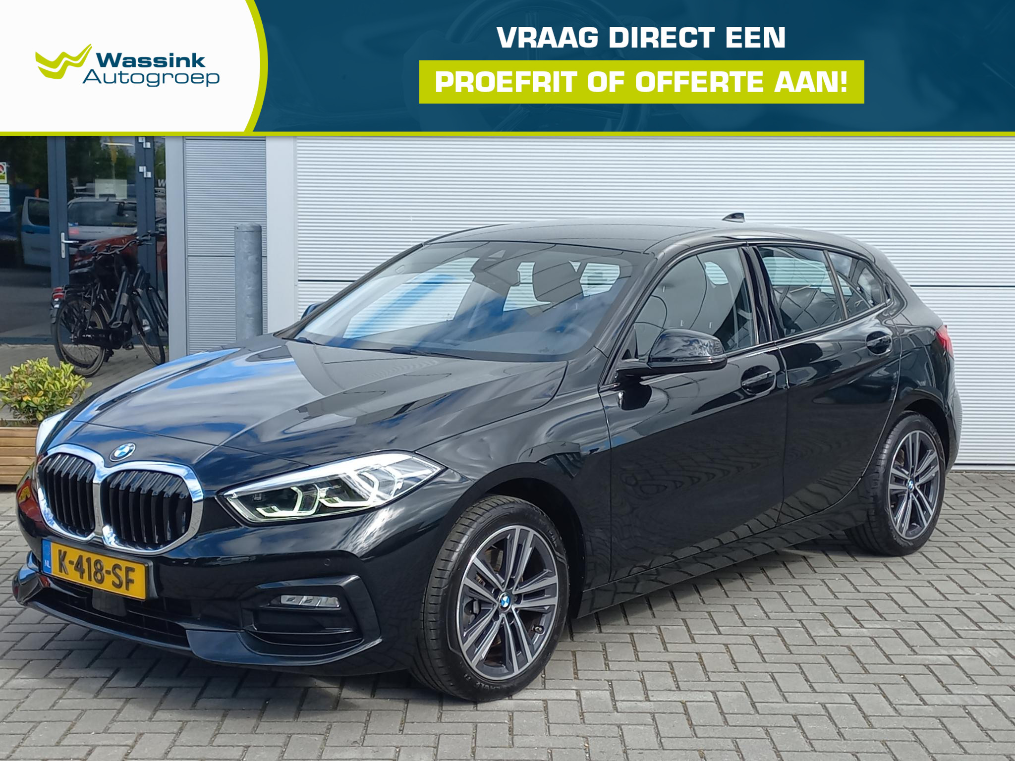BMW 118i 118i 136pk High Executive Sportline Automaat 2021 - voorkant