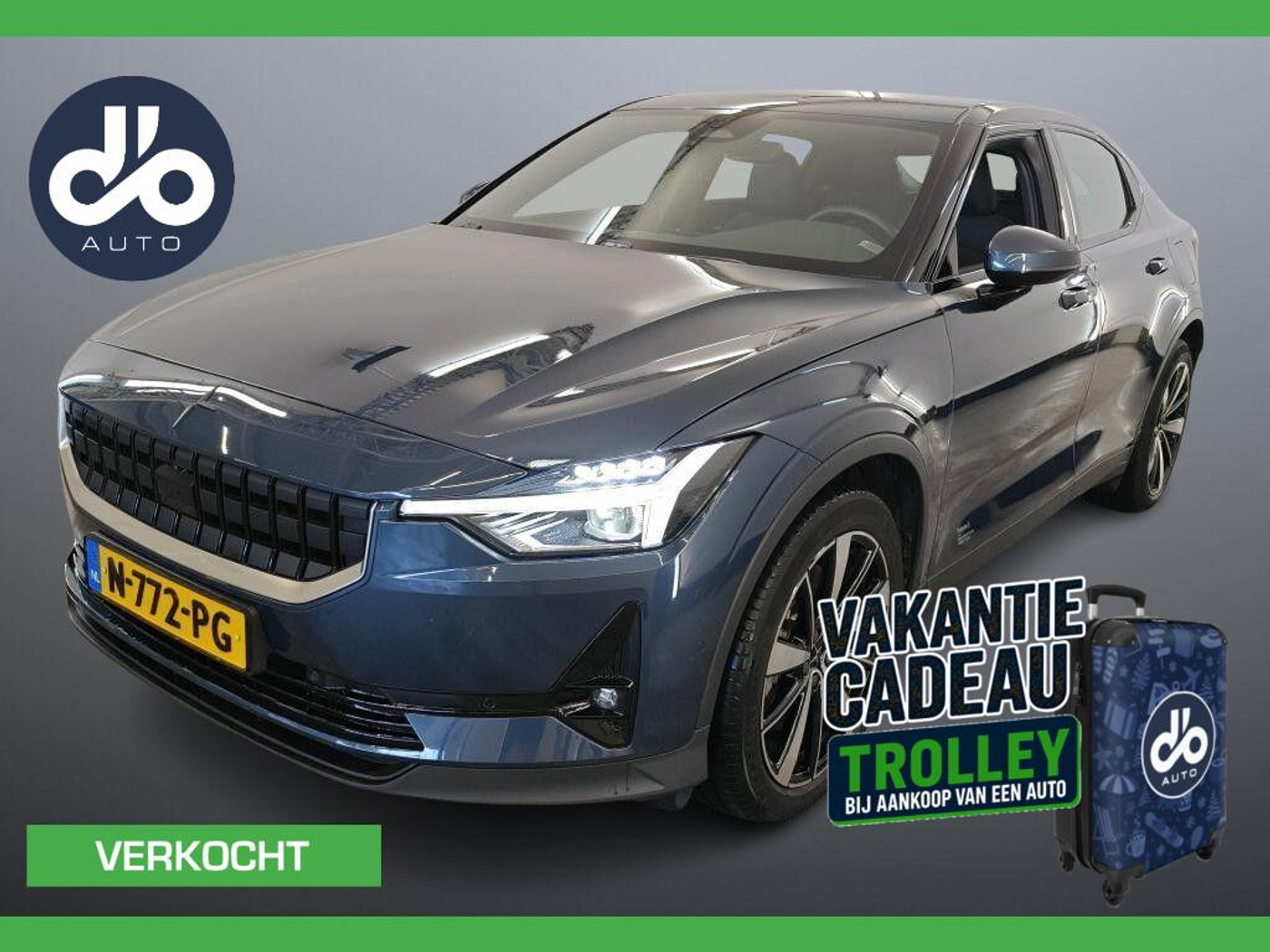 Polestar Polestar 2 Long Range Single Motor 78 kWh SOH 92% TREKHAAK I PILOT PACK ORG.NL + NAP 2021 - voorkant