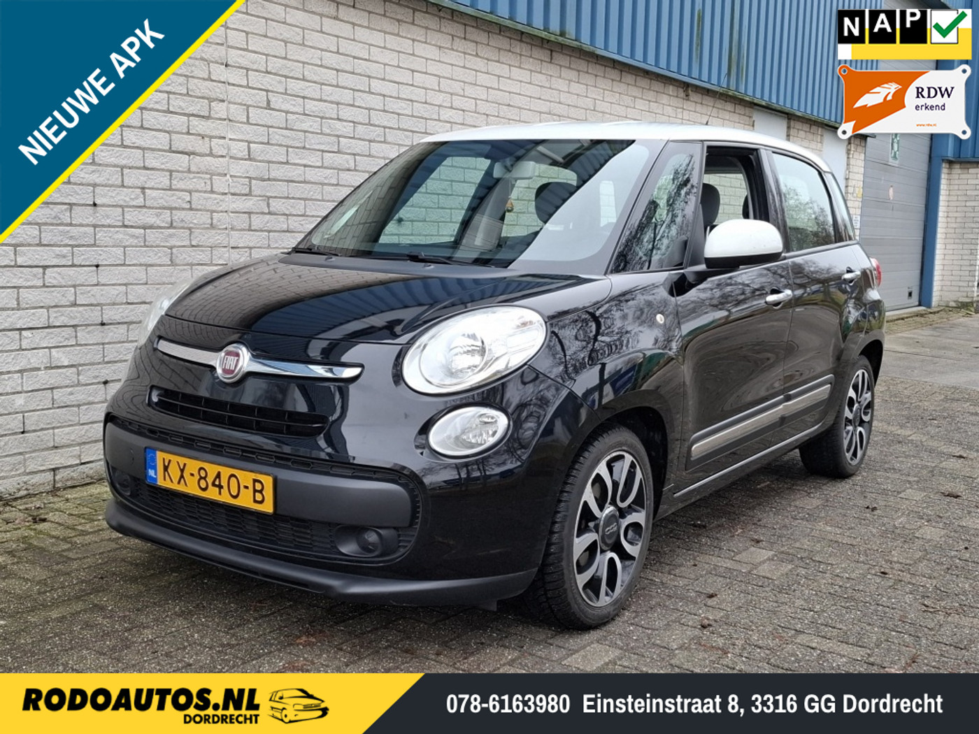 Fiat 500 L 0.9 TwinAir Pop Airco/Cruise/Boekjes ✅ 2013 - voorkant