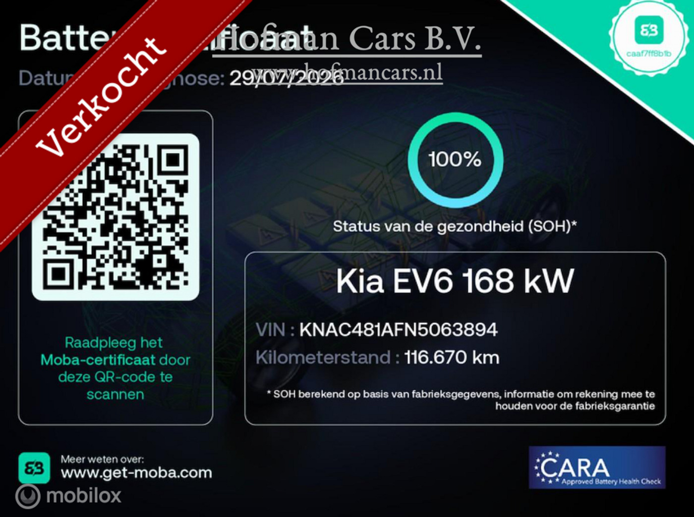 Foto van Kia Ev6